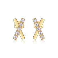 1 Pair 925 Sterling Silver Moissanite GRA Certificate Geometric Ear Studs main image 6