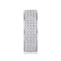 925 Sterling Silver Moissanite Geometric Rings GRA Certificate main image 3