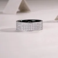 925 Sterling Silver Moissanite Geometric Rings GRA Certificate main image 4