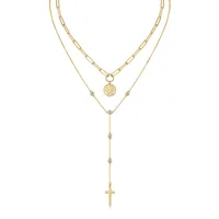 925 Sterling Silver Moissanite Inlay Geometric GRA Certificate Double Layer Necklaces main image 1