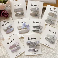 Magic Color Silver Bright Leather Series Sweet Girl's Hairpin New  Cute Girl's Broken Hair Bangs BB Clip Headwear main image 1