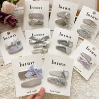 Magic Color Silver Bright Leather Series Sweet Girl's Hairpin New  Cute Girl's Broken Hair Bangs BB Clip Headwear main image 2