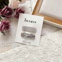 Magic Color Silver Bright Leather Series Sweet Girl's Hairpin New  Cute Girl's Broken Hair Bangs BB Clip Headwear sku image 7