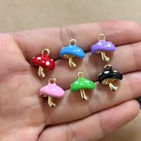 3 Pieces 15*15mm Alloy Mushroom Pendant main image 3