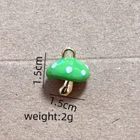 3 Pieces 15*15mm Alloy Mushroom Pendant main image 2