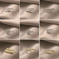 Non-perforated U-shaped Nose Clip Retro Cold Wind Bow Jewelry Moon Eight Mans Star Diamond Nose Wholesale main image 1