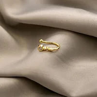 Non-perforated U-shaped Nose Clip Retro Cold Wind Bow Jewelry Moon Eight Mans Star Diamond Nose Wholesale main image 4