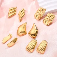 1 Pair/Package Modern Style Simple Style Irregular Simple Handmade 304 Stainless Steel Ear Studs main image 1