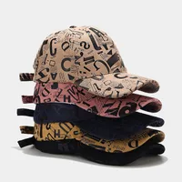 Women's Retro Classic Style Printing Letter Curved Eaves Baseball Cap main image 1
