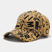 Women's Retro Classic Style Printing Letter Curved Eaves Baseball Cap main image 5