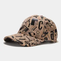 Women's Retro Classic Style Printing Letter Curved Eaves Baseball Cap sku image 1