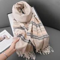 Women's Casual Classic Style Stripe Polyester Scarf main image 3