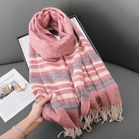 Women's Casual Classic Style Stripe Polyester Scarf sku image 1
