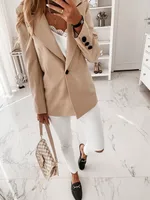 Spring Women's New  Designed   Long Sleeve Solid Color Button Suit Women's Jacket Cardigan main image 4