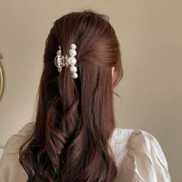 Women's Simple Style Classic Style Solid Color Arylic Inlay Pearl Hair Claws main image 3