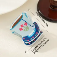 1 Grip Cute Girl Coffee Cup Design Hair Claw Shark Clip Personalized Hair Accessories Barrettes Suitable For Ladies To Wear sku image 5