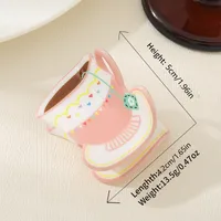 1 Grip Cute Girl Coffee Cup Design Hair Claw Shark Clip Personalized Hair Accessories Barrettes Suitable For Ladies To Wear sku image 3
