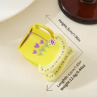 1 Grip Cute Girl Coffee Cup Design Hair Claw Shark Clip Personalized Hair Accessories Barrettes Suitable For Ladies To Wear sku image 1