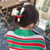 Women's Cute Color Block Cloth Hair Claws main image 1