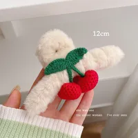 Women's Cute Color Block Cloth Hair Claws sku image 2