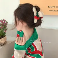 Women's Cute Color Block Cloth Hair Claws main image 2