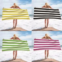 Single-sided Velvet Beach Towel Microfiber Beach Bath Towel Personalized Striped Pattern Towel Bath Towel Summer Beach main image 1