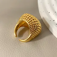 Copper Geometric Open Rings main image 3