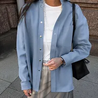 Women's Elegant Streetwear Solid Color Pocket Single Breasted Casual Jacket main image 4
