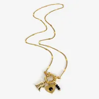 Wholesale Jewelry IG Style Modern Style Letter Heart Shape 316L Stainless Steel  Acrylic Resin Pendant Necklace sku image 19