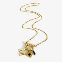 Wholesale Jewelry IG Style Modern Style Letter Heart Shape 316L Stainless Steel  Acrylic Resin Pendant Necklace sku image 14