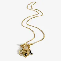 Wholesale Jewelry IG Style Modern Style Letter Heart Shape 316L Stainless Steel  Acrylic Resin Pendant Necklace sku image 18