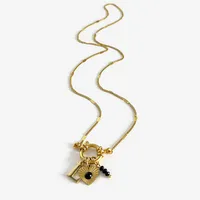 Wholesale Jewelry IG Style Modern Style Letter Heart Shape 316L Stainless Steel  Acrylic Resin Pendant Necklace sku image 13