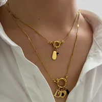 Wholesale Jewelry IG Style Modern Style Letter Heart Shape 316L Stainless Steel  Acrylic Resin Pendant Necklace main image 5