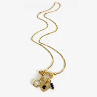 Wholesale Jewelry IG Style Modern Style Letter Heart Shape 316L Stainless Steel  Acrylic Resin Pendant Necklace sku image 8