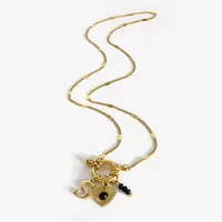 Wholesale Jewelry IG Style Modern Style Letter Heart Shape 316L Stainless Steel  Acrylic Resin Pendant Necklace sku image 20