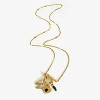 Wholesale Jewelry IG Style Modern Style Letter Heart Shape 316L Stainless Steel  Acrylic Resin Pendant Necklace sku image 24