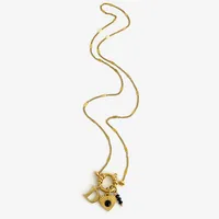 Wholesale Jewelry IG Style Modern Style Letter Heart Shape 316L Stainless Steel  Acrylic Resin Pendant Necklace sku image 5