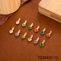 1 Piece 12*6mm 45cm 304 Stainless Steel Zircon Heart Shape Pendant Chain main image 1