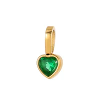 1 Piece 12*6mm 45cm 304 Stainless Steel Zircon Heart Shape Pendant Chain main image 3