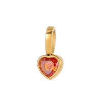1 Piece 12*6mm 45cm 304 Stainless Steel Zircon Heart Shape Pendant Chain main image 4
