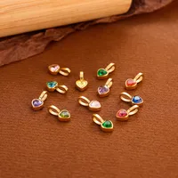 1 Piece 12*6mm 45cm 304 Stainless Steel Zircon Heart Shape Pendant Chain main image 6