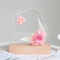 Tulip Handmade DIY Glass Painting Night Light Hand-painted Water Ripple Acrylic Plate Creative Children's Day Gift main image 1