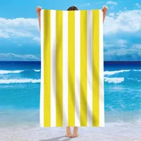Single-sided Velvet Beach Towel Microfiber Beach Bath Towel Personalized Striped Pattern Towel Bath Towel Summer Beach sku image 8