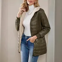 Women's Streetwear Color Block Pocket Zipper Coat Cotton Clothes Vest main image 4