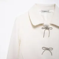 Women's Elegant Preppy Style Bow Knot Single Breasted Coat Casual Jacket main image 2