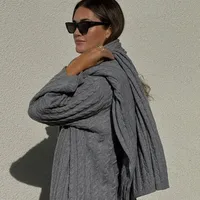 Women's Sweater Long Sleeve Sweaters & Cardigans Casual Elegant Solid Color main image 3