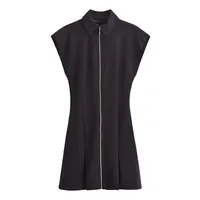 Women's Black Dress Elegant Turndown Sleeveless Solid Color Short Mini Dress Holiday Party main image 1