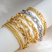 Hip-Hop Rock Geometric 304 Stainless Steel Bracelets In Bulk main image 3