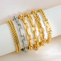 Hip-Hop Rock Geometric 304 Stainless Steel Bracelets In Bulk main image 1