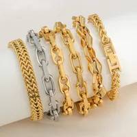 Hip-Hop Rock Geometric 304 Stainless Steel Bracelets In Bulk main image 5